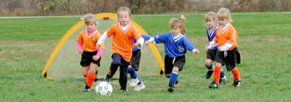 Children's soccer match